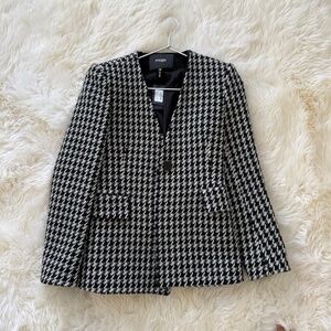 Maje Varlone Wool Houndstooth Blazer Size 36
